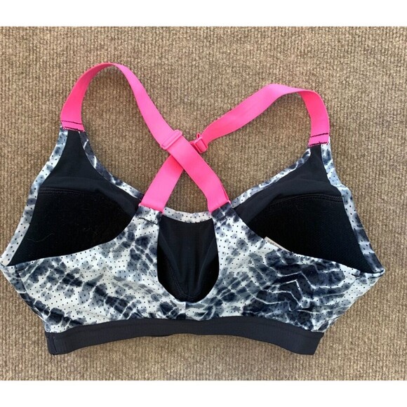 Victoria’s Secret VSX Sports Bra 32DD Tie Dye Pullover Crossback Wireless - Picture 2 of 3